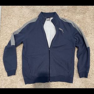 Blue and grey puma track jacket